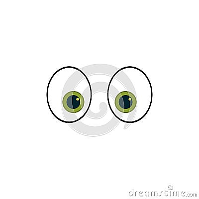 Normal eyes from green eyes series of frankenstein Vector Illustration