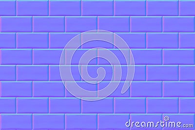 Normal map seamless texture of subway tile pattern Stock Photo