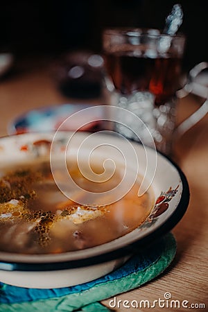 Normal Russian dinner Stock Photo