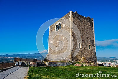 The norman castle in Paterno. Sicily Stock Photo