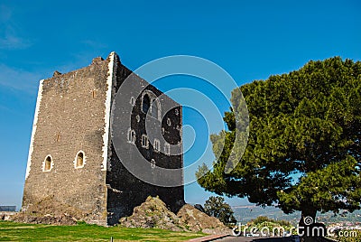 The norman castle in Paterno. Sicily Stock Photo