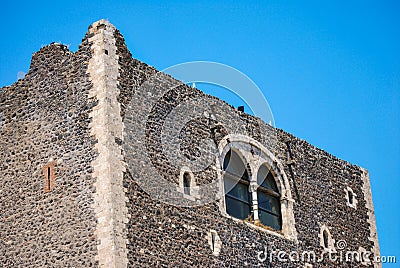 The norman castle in Paterno. Sicily Stock Photo