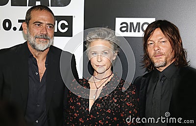 Norman Reedus, Melissa McBride, Jeffrey Dean Morgan Editorial Stock Photo