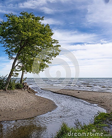 Normandale, Ontario Waterfront by Lake Erie Stock Photo