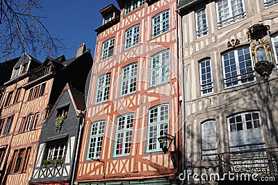 Normandie, the picturesque city of Rouen Stock Photo