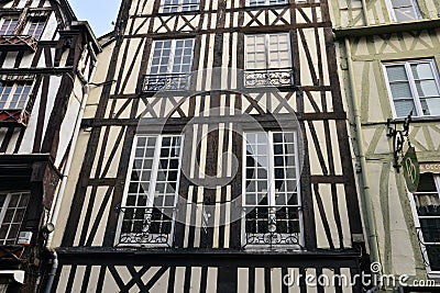 Normandie; picturesque city of Rouen in Seine Maritime Editorial Stock Photo