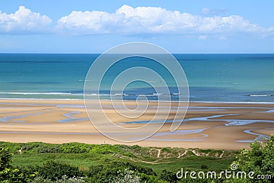 Normandy Omaha Beach Stock Photo