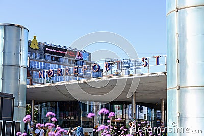Norreport train station in Copenhagen on a summer day. Editorial Stock Photo