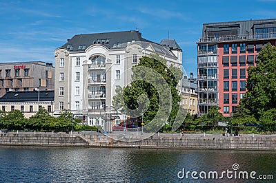 Norrkoping and Motala stream Editorial Stock Photo