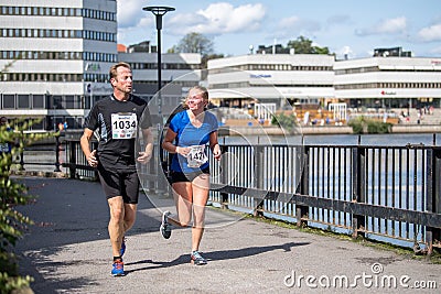 Long distance running Editorial Stock Photo