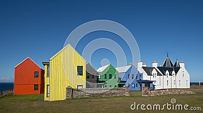 Norse inspired refurbished hotel at John O'Groats Stock Photo