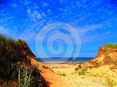 North America, Canada, Province of Quebec, Magdalen Islands, Cap-aux-Meules Island Stock Photo