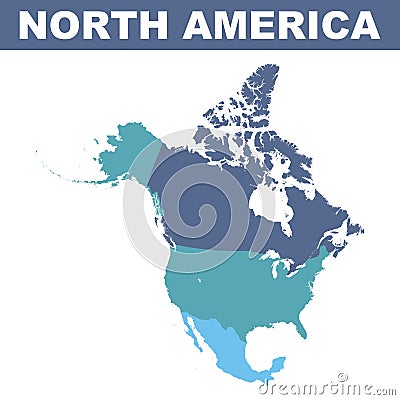 North America map Vector Illustration