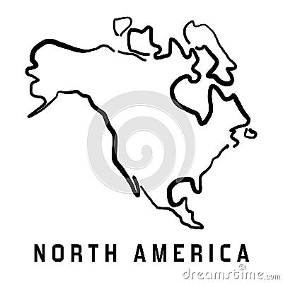 North America outline Vector Illustration