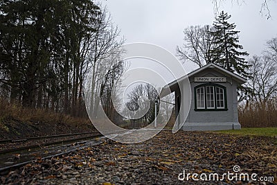 North America`s Smallest Union Station in Ontario Editorial Stock Photo