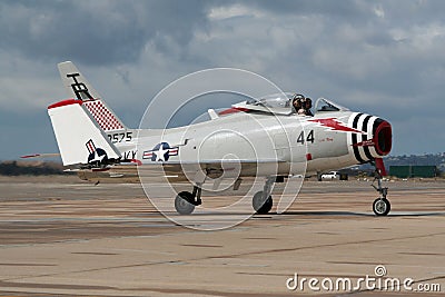 North American FJ-4B Fury warbird Editorial Stock Photo