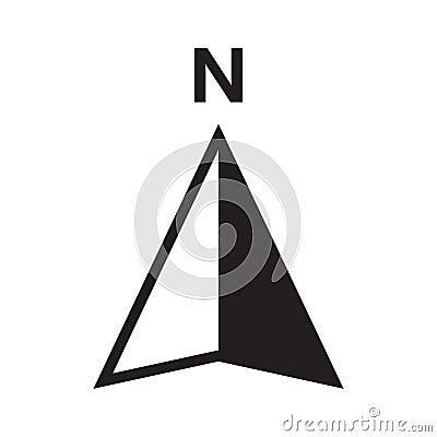 North Arrow icon vector Cartoon Illustration