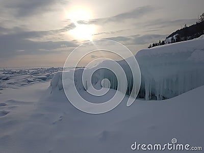 North Baikal Russia Buryatia Winter Stock Photo