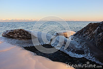 North Baikal Russia Buryatia Winter Stock Photo