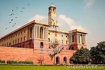 The North Block of the building of the Secretariat. Central Secretariat is where the Cabinet Secretariat is housed, which Stock Photo