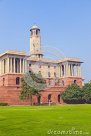North Block of the Secretariat Building in New Delhi, the capital of India Editorial Stock Photo