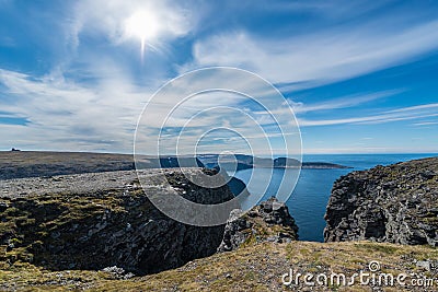 North Cape in Finnmark, Northern Norway. Stock Photo