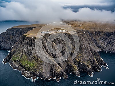 North Cape (Nordkapp) aerial photography, Stock Photo