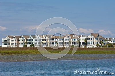 North Carolina ICW Beach houses Stock Photo