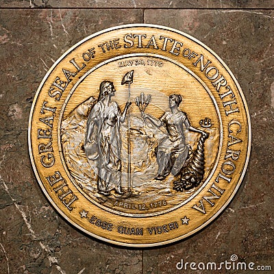 North Carolina State Seal Editorial Stock Photo