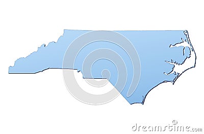 North Carolina(USA) map Stock Photo