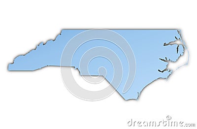 North Carolina(USA) map Stock Photo