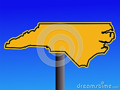 North Carolina warning sign Vector Illustration