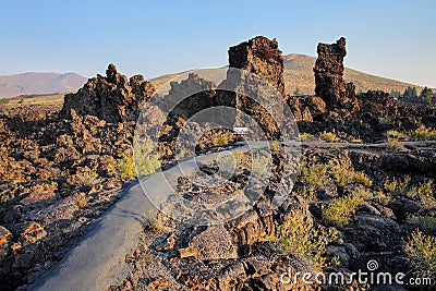 North Crater Flow Trail, Craters of the Moon National Monument, Idaho, USA Stock Photo