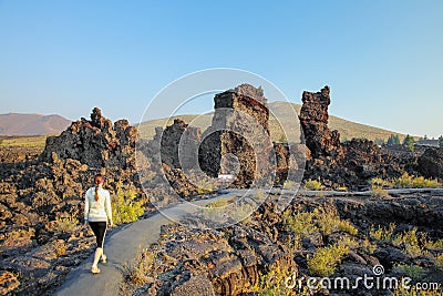 North Crater Flow Trail, Craters of the Moon National Monument, Idaho, USA Stock Photo
