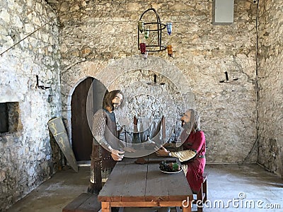 North Cyprus photography. Saint Castle on the mountain Editorial Stock Photo