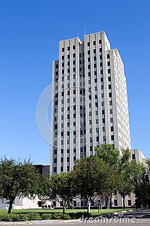 North Dakota State Capitol Tower Stock Photo