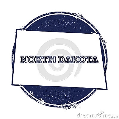 North Dakota vector map. Vector Illustration