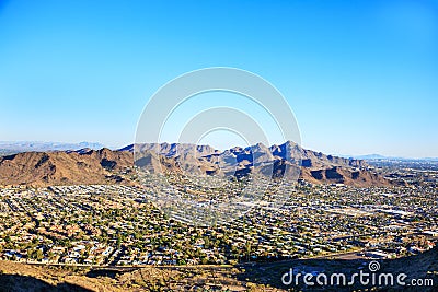 North-East Valley of the Sun in Phoenix, Arizona Stock Photo