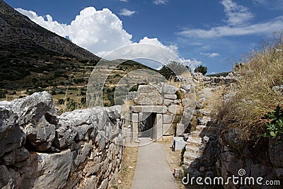 The North Gate in Mycenae Stock Photo