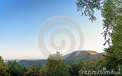 North Georgia Mountains sunset during fall season with plenty of negative space Stock Photo