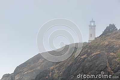 North Head Lighthouse at Cape Dissapointment Stock Photo