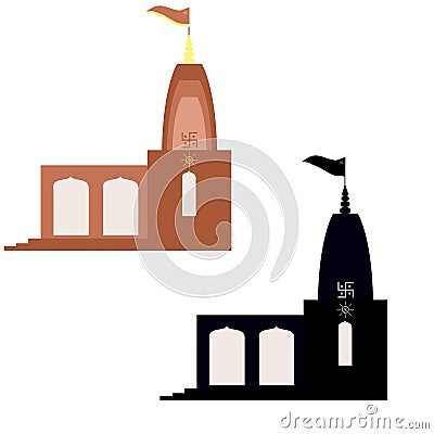 North-Indian style mandir Vector Illustration