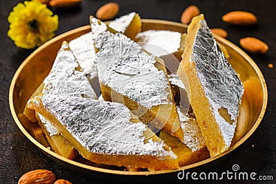 North Indian Sweet - Kaju katli Stock Photo