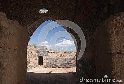 North inner gate of of Belvoir fortress Stock Photo