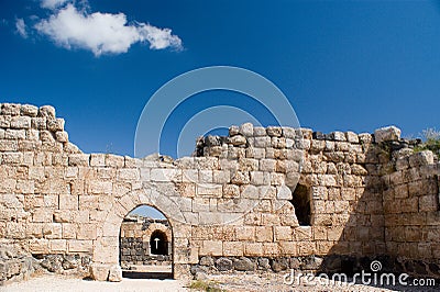 North inner wall of of Belvoir fortress Stock Photo