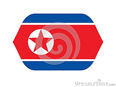 North Korea flag - Democratic People`s Republic of Korea Vector Illustration
