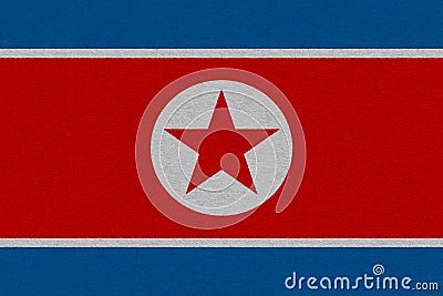North Korea flag painted on paper Stock Photo