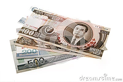 North Korean currency Stock Photo