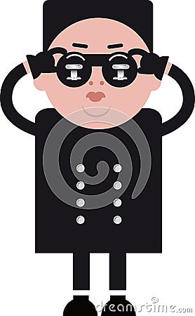 North Korean leader Kim Jong-un cartoon style illustration Cartoon Illustration