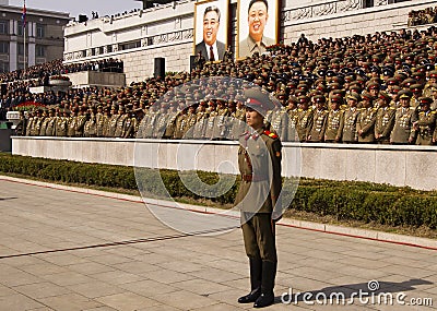 North Korean military officers Editorial Stock Photo